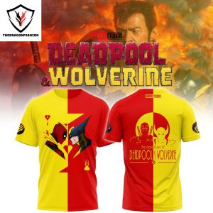 Wolverine And Deadpool Movie Tshirt Yellow And Red 3D T-Shirt