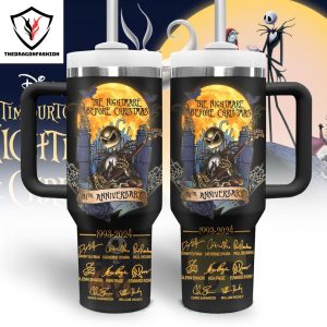 The Nightmare Before Christmas 31th Anniversary 1993-2024 Signature Tumbler With Handle And Straw