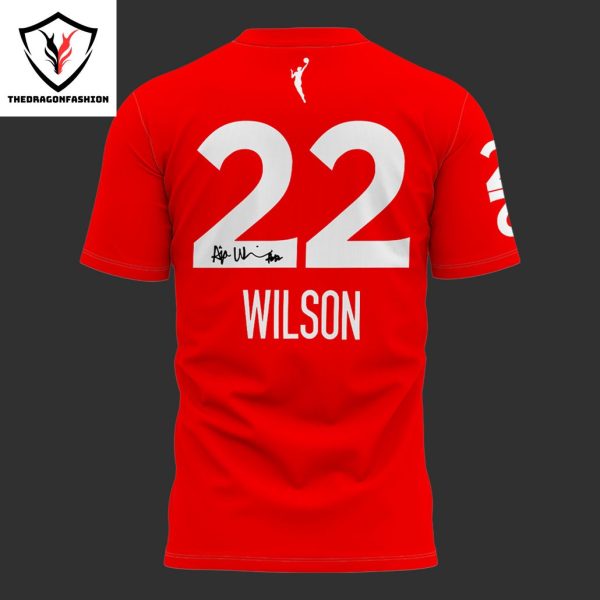 Aja Wilson 22 Signature 3D T-Shirt – Red