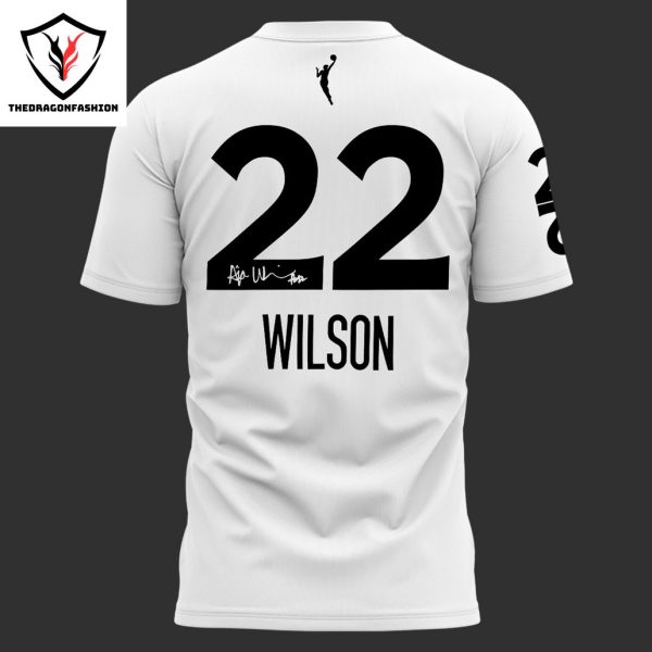 Aja Wilson 22 Signature 3D T-Shirt – White