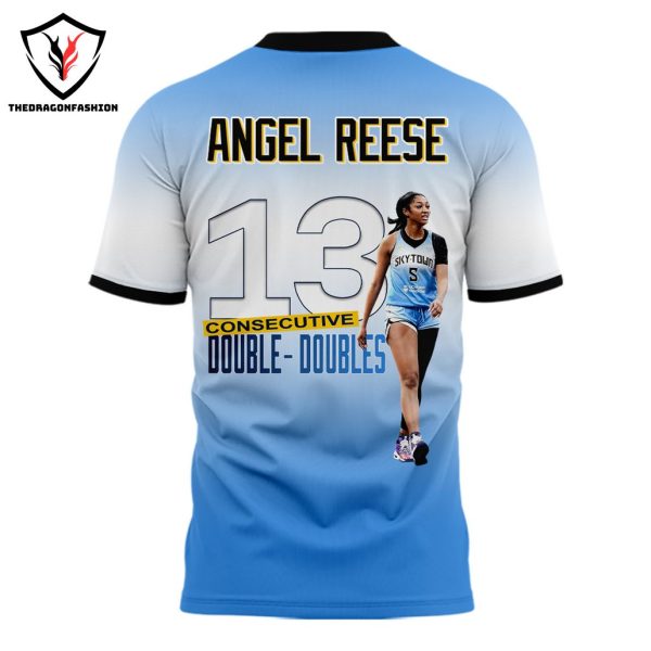 Angel Reese Chicago Sky Consecutive Double-Doubles 3D T-Shirt