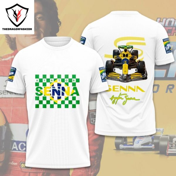 Ayrton Senna Signature Design 3D T-Shirt