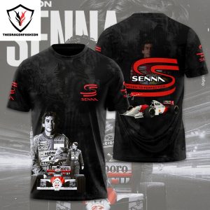 Ayrton Senna Driven To Perfection Signature 3D T-Shirt