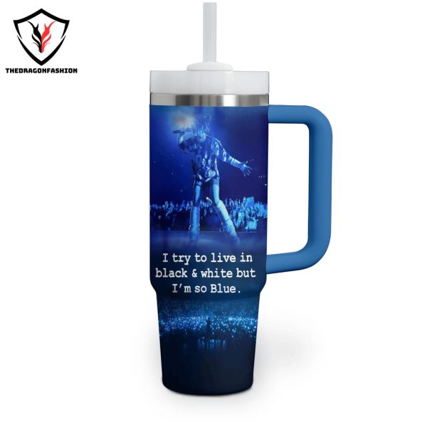 Billie Eilish Hit Me Hard And Soft Tumbler With Handle And Straw