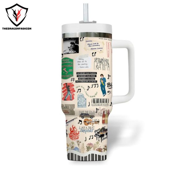 Billy Joel – Slow Down You’re Doing Fine Tumbler With Handle And Straw