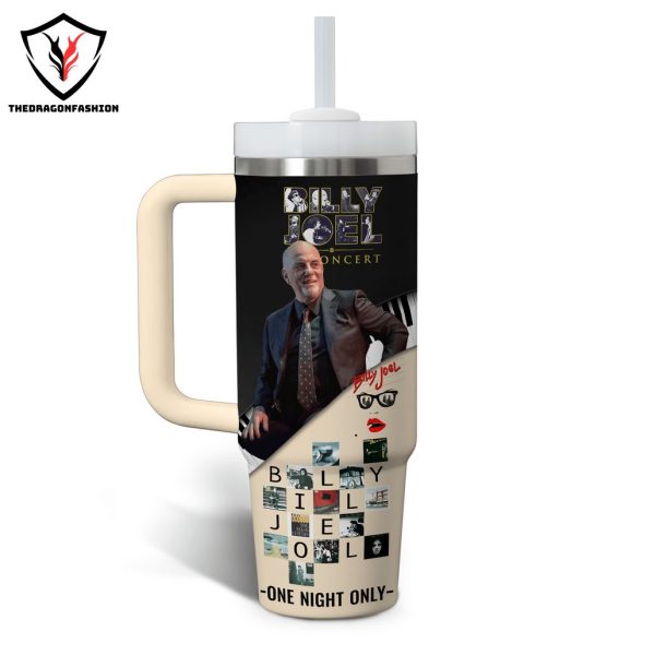 Billy Joel The Amazing Piano Man Live On Stage Tumbler With Handle And Straw