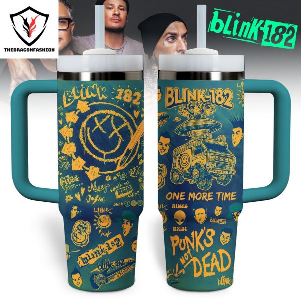Blink-182 One More Time Tumbler With Handle And Straw