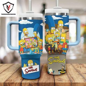 The Simpsons Tumbler With Handle And Straw