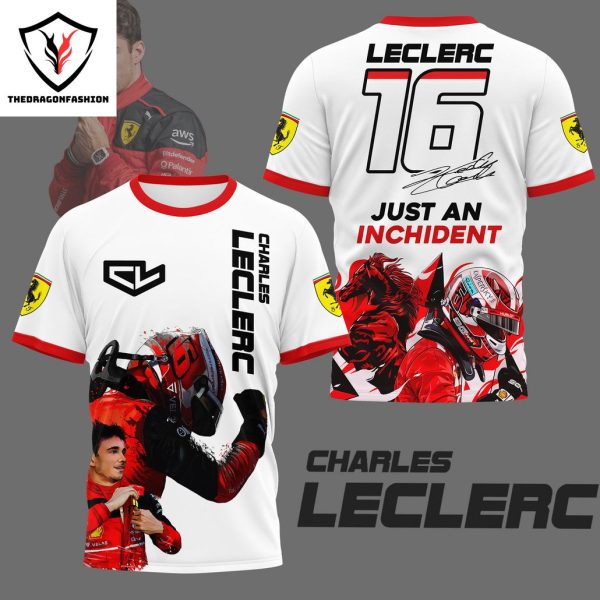 Charles Leclerc Just An Inchident Signature 3D T-Shirt