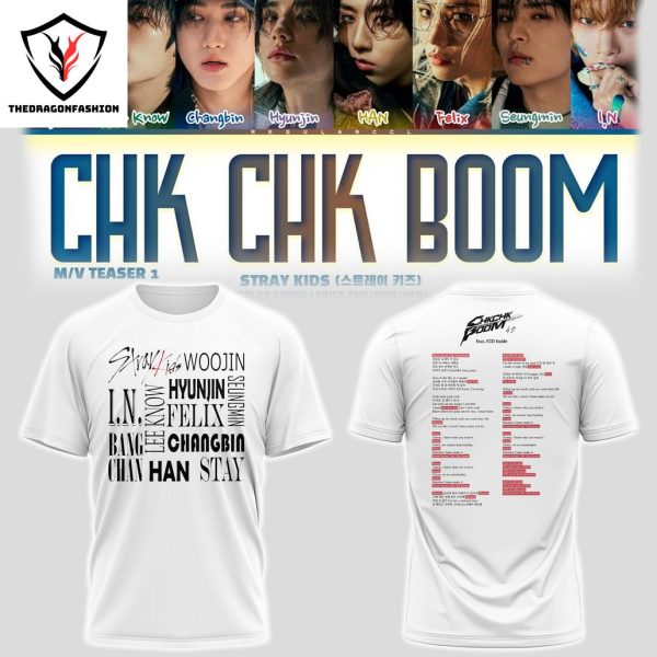 Chk Chk Boom Logo Stray Kids 3D T-Shirt