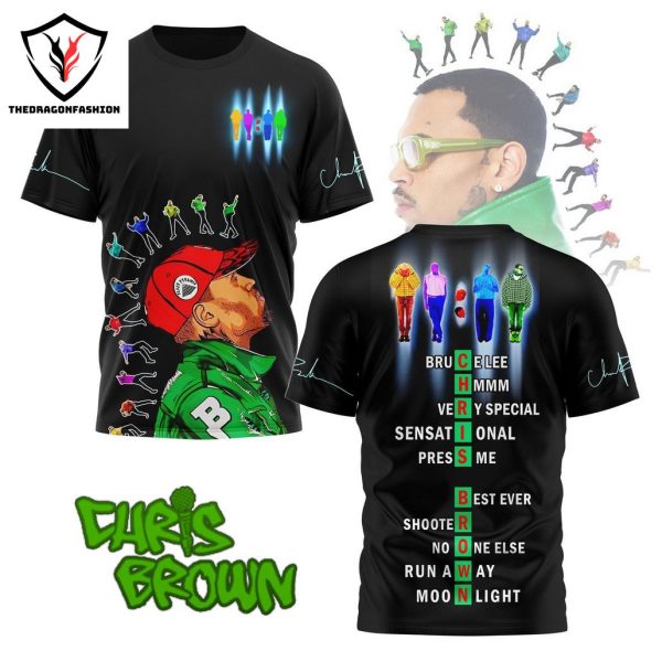 Chris Brown Signature Design 3D T-Shirt