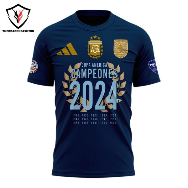 Copa America Campeones 2024 Argentina 3D T-Shirt