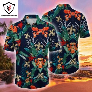 New Orleans Saints Flower Tropical Summer Hawaiian Shirt