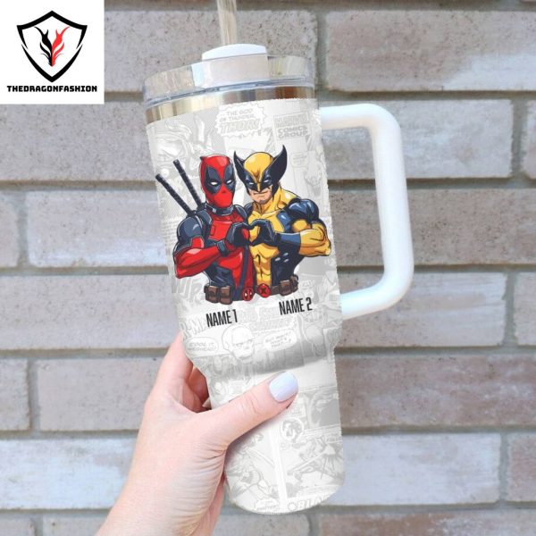 Deadpool And Wolverine Besties Forever – Superhero Best Friends Tumbler With Handle And Straw