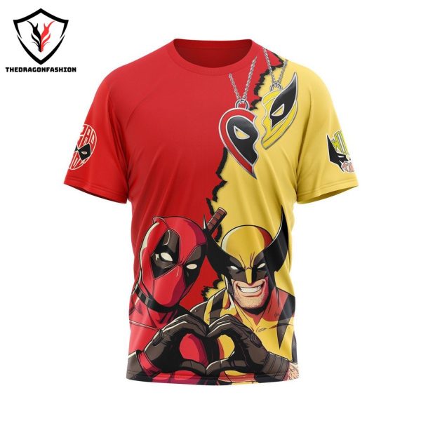 Deadpool And Wolverine Kiss Me Like You Miss Me Well Come Here 3D T-Shirt