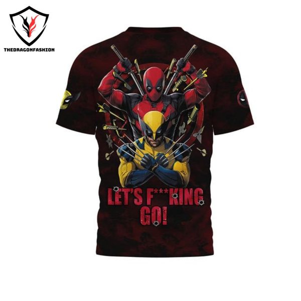 Deadpool And Wolverine Let F Go 3D T-Shirt