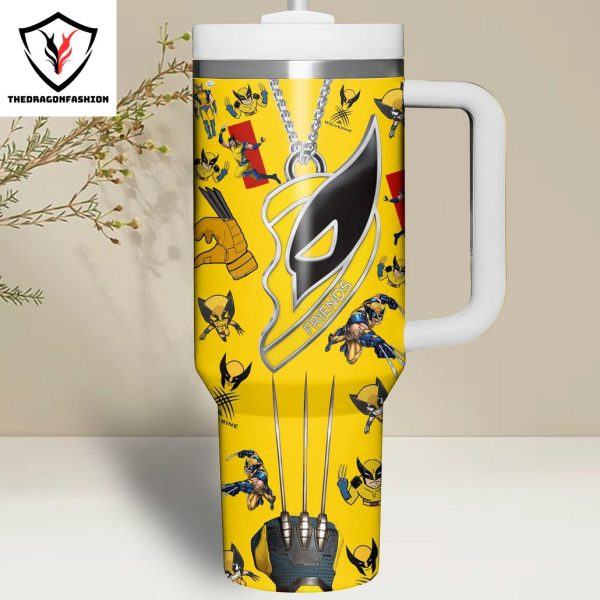 Deadpool And Wolverine Tumbler With Handle And Straw