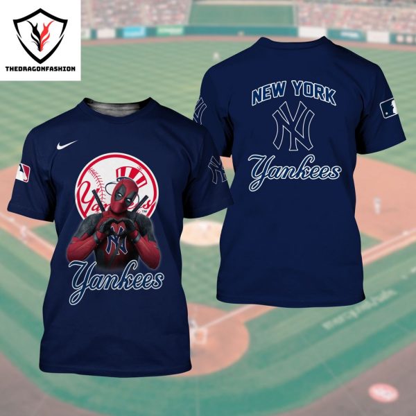 Deadpool Love New York Yankees 3D T-Shirt