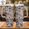 Elvis Presley Music King Of Rock N Roll Tumbler With Handle And Straw