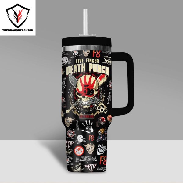 Five Finger Death Punch Got Your Six Tumbler With Handle And Straw