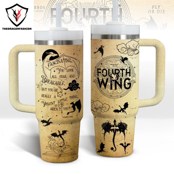 Fourth Wing Graduate Or Die Tumbler With Handle And Straw