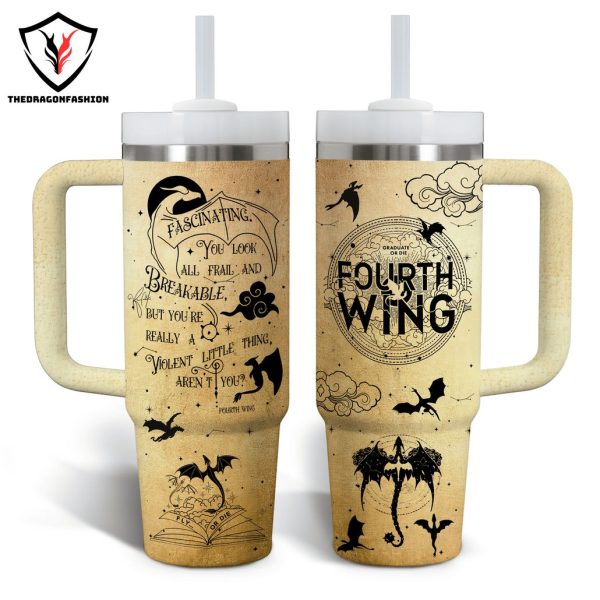 Fourth Wing Graduate Or Die Tumbler With Handle And Straw