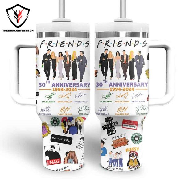 Friends 30th Anniversary 1994-2024 Signature Tumbler With Handle And Straw