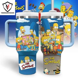 The Simpsons Tumbler With Handle And Straw