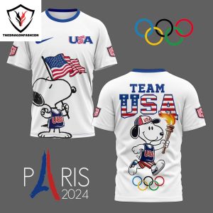 Snoopy Team USA 2024 Olympic Paris 3D T-Shirt