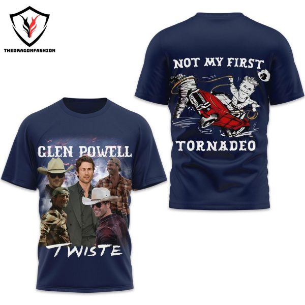 Glen Powell Twister Not My First Tornadeo 3D T-Shirt