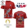 Grateful Dead Team USA Olympic Paris 2024 Summer Game 3D T-Shirt – White