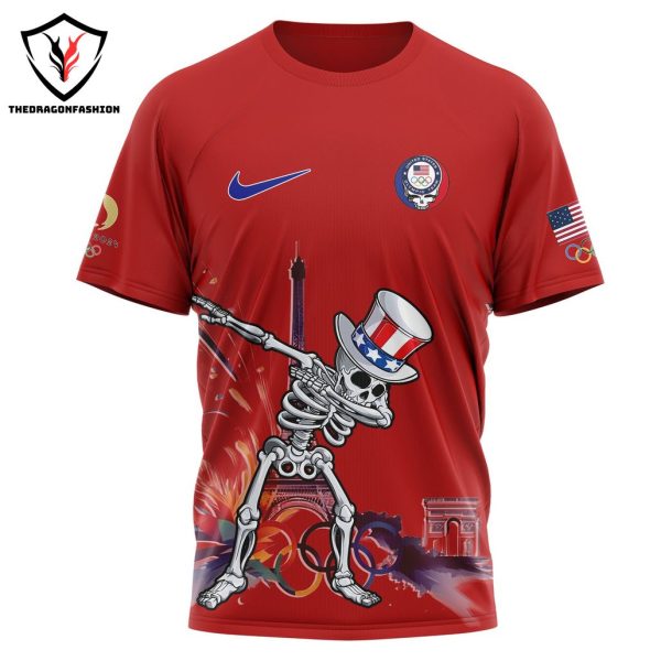 Grateful Dead Team USA Olympic Paris 2024 Summer Game 3D T-Shirt