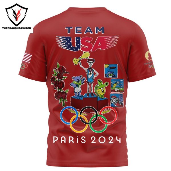 Grateful Dead Team USA Olympic Paris 2024 Summer Game 3D T-Shirt