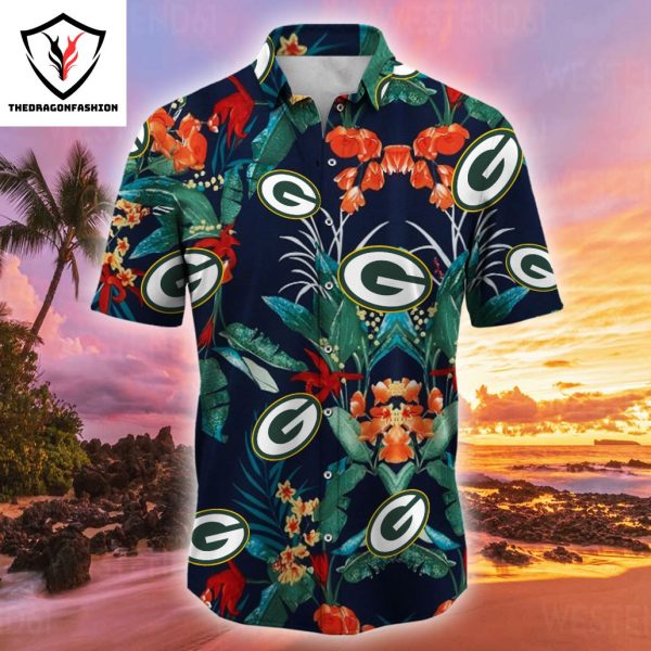 Green Bay Packers Flower Tropical Summer Hawaiian Shirt