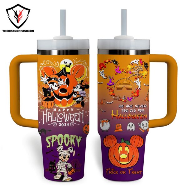 Happy Halloween 2024 Spooky Tumbler With Handle And Straw