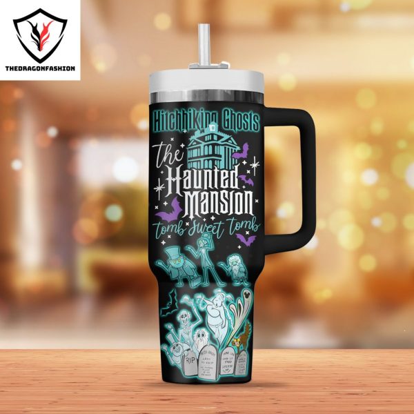 Haunted Mansion Welcome Foolish Mortals Tumbler With Handle And Straw