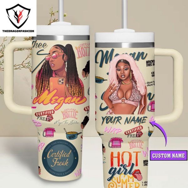 Hot Girl Summer Tour Megan Thee Stallion Tumbler With Handle And Straw