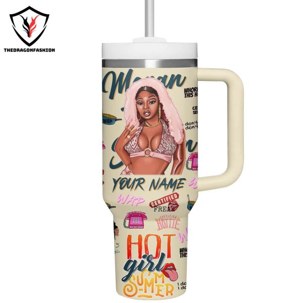 Hot Girl Summer Tour Megan Thee Stallion Tumbler With Handle And Straw