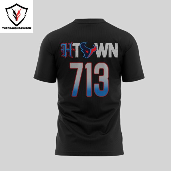 Houston Texans 713 Logo 3D T-Shirt