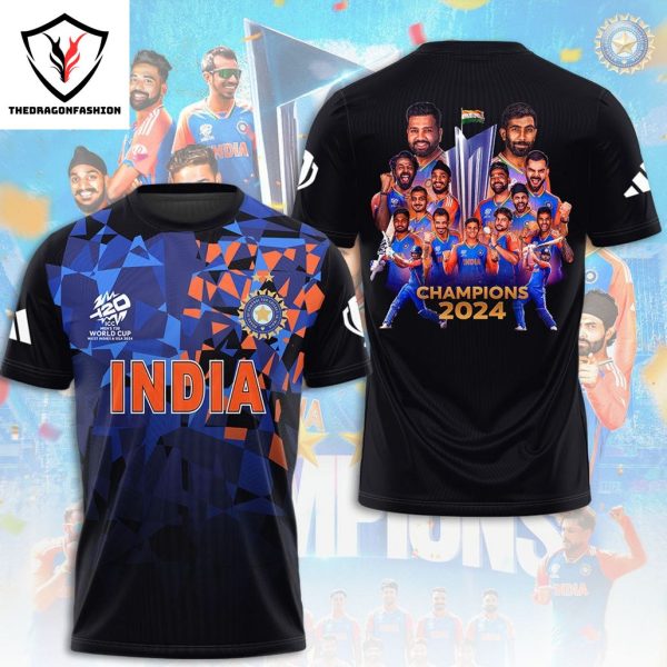 India Champions 2024 3D T-Shirt