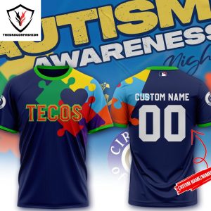 Mexico Tecos De Los Dos Laredos Autism Awareness Night 3D T-Shirt