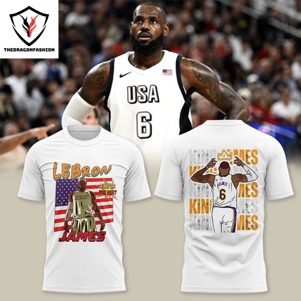 King Of The Heat LeBron James Los Angeles Lakers 3D T-Shirt