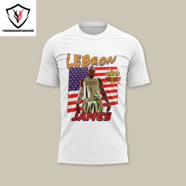 King Of The Heat LeBron James Los Angeles Lakers 3D T-Shirt