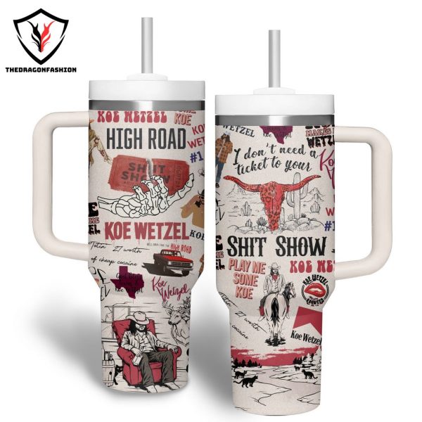 Koe Wetzel Play Me Some Koe Tumbler With Handle And Straw