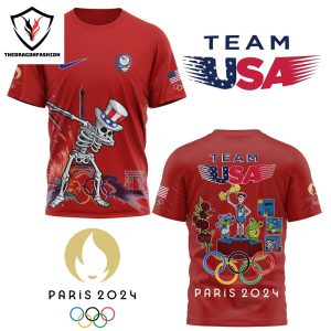 Grateful Dead Team USA Olympic Paris 2024 Summer Game 3D T-Shirt