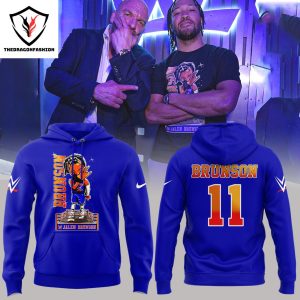 WWE Jalen Brunson 11 New York Knicks Hoodie – Blue