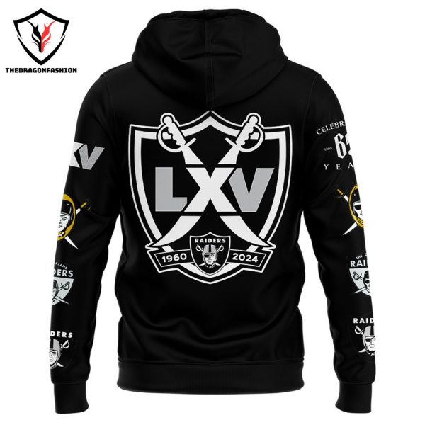 Las Vegas Raiders Hoodie Celebrating 65 Years Silver & Black Hoodie