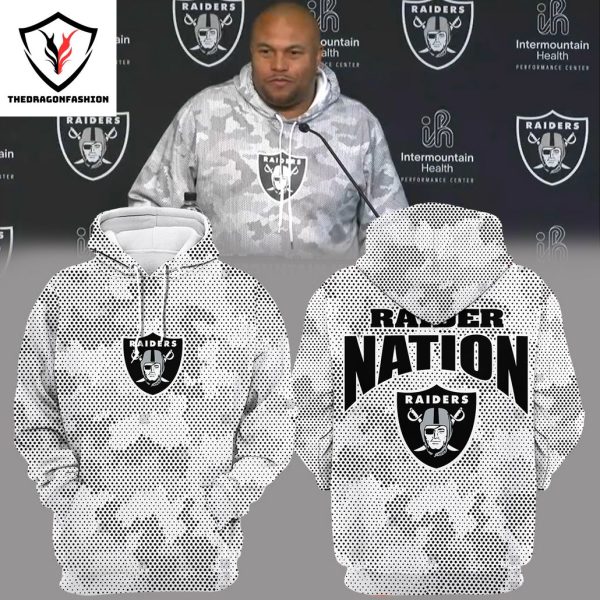 Las Vegas Raiders Nation Coach Antonio Pierce Camo Hoodie