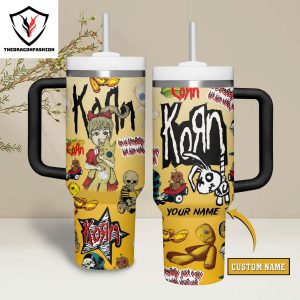 Personalized Korn North America Tour 2024 Tumbler With Handle And Straw