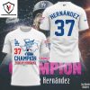 Los Angeles Dodgers 37 Teoscar Hernandez Champion Home Run Derby 2024 3D T-Shirt